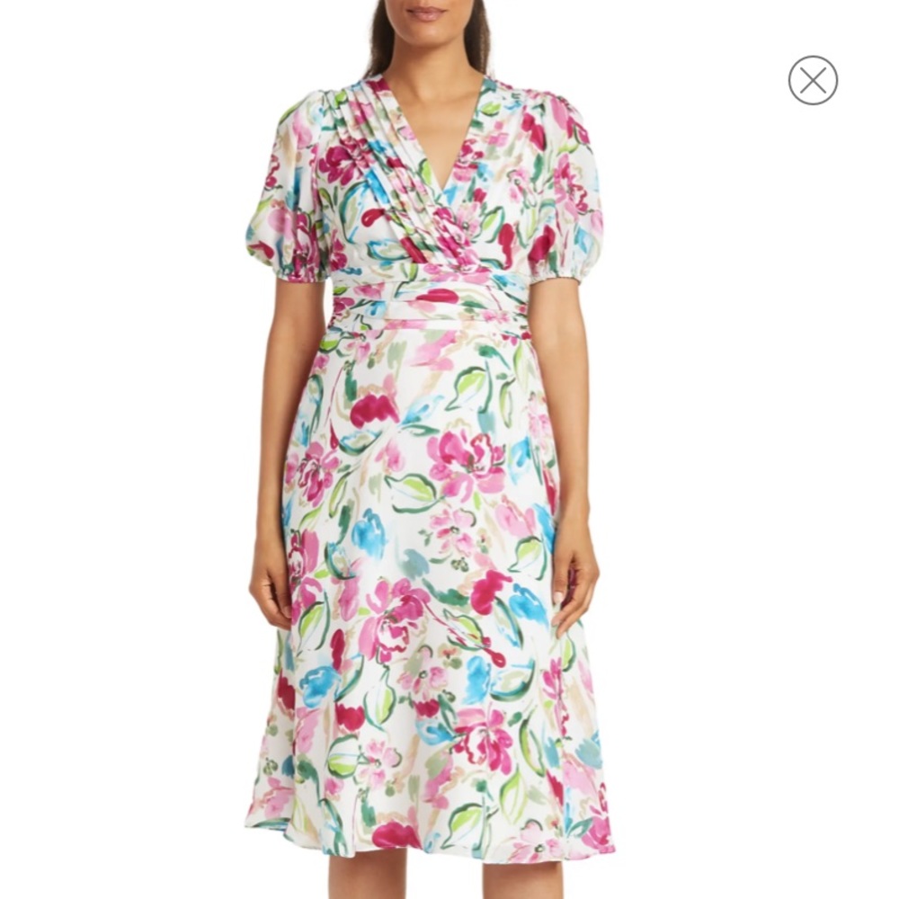 Maggy London Women’s V-Neck Floral Print Dress